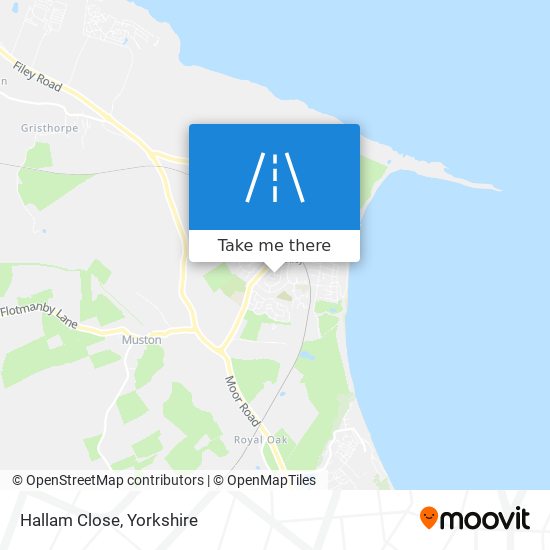 Hallam Close map