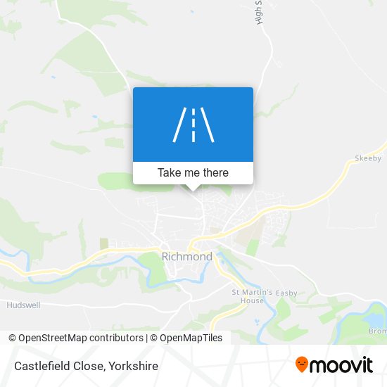 Castlefield Close map