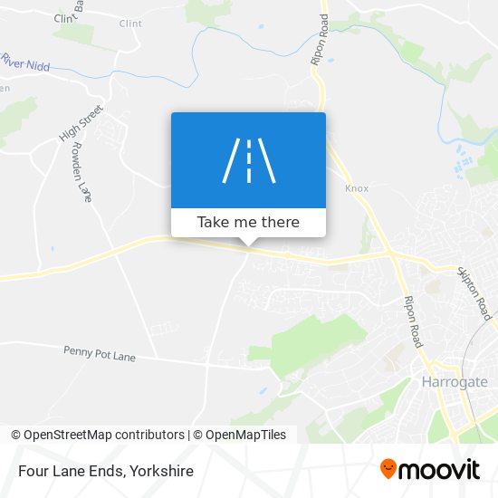 Four Lane Ends map