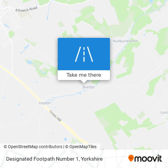 Designated Footpath Number 1 map