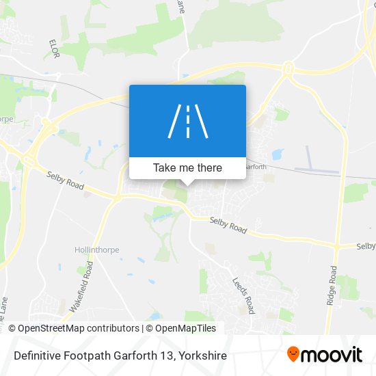 Definitive Footpath Garforth 13 map