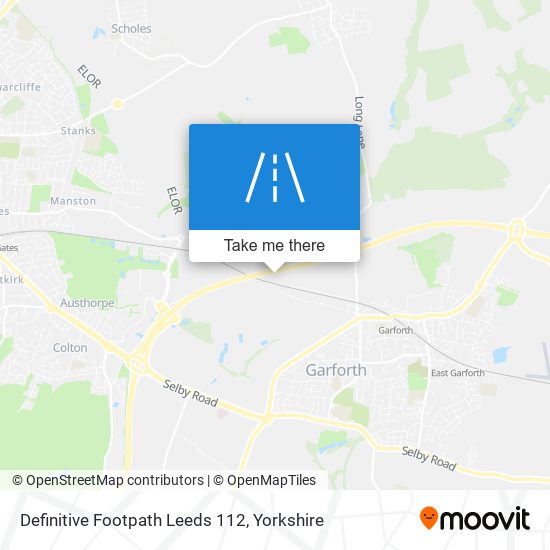 Definitive Footpath Leeds 112 map