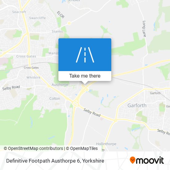 Definitive Footpath Austhorpe 6 map