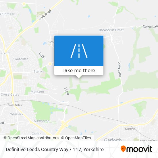 Definitive Leeds Country Way / 117 map