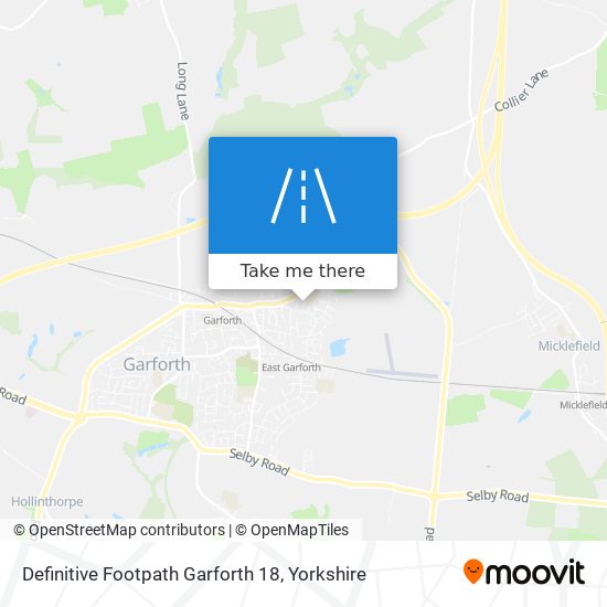 Definitive Footpath Garforth 18 map