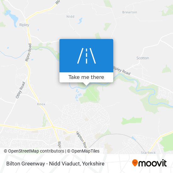 Bilton Greenway - Nidd Viaduct map