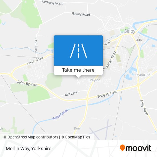 Merlin Way map