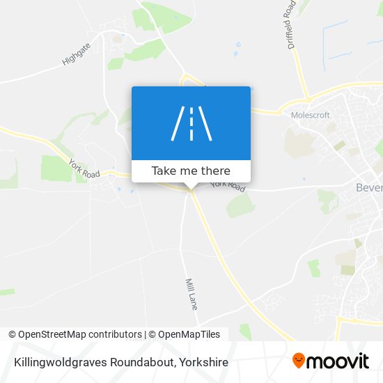Killingwoldgraves Roundabout map