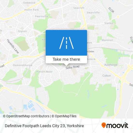 Definitive Footpath Leeds City 23 map
