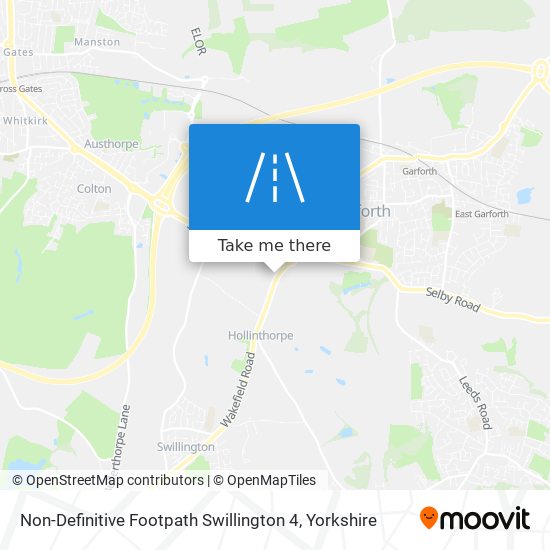 Non-Definitive Footpath Swillington 4 map