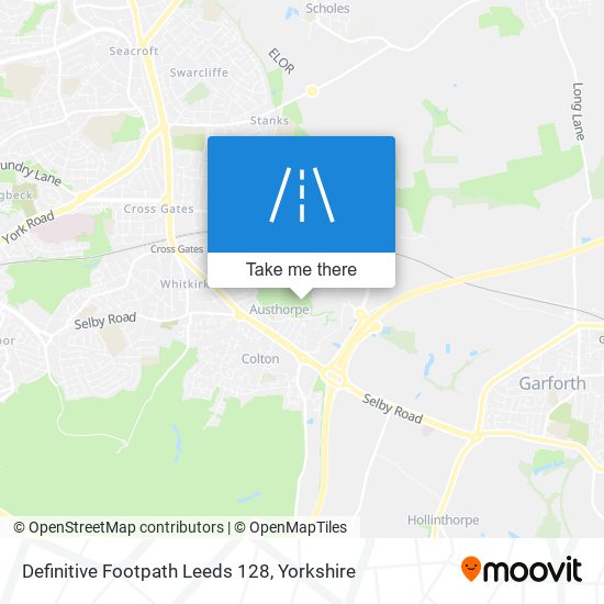Definitive Footpath Leeds 128 map