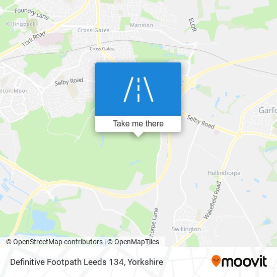 Definitive Footpath Leeds 134 map