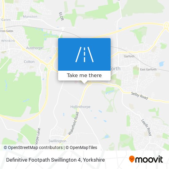 Definitive Footpath Swillington 4 map