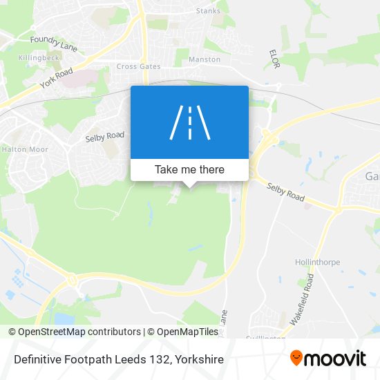 Definitive Footpath Leeds 132 map
