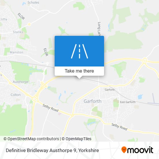 Definitive Bridleway Austhorpe 9 map
