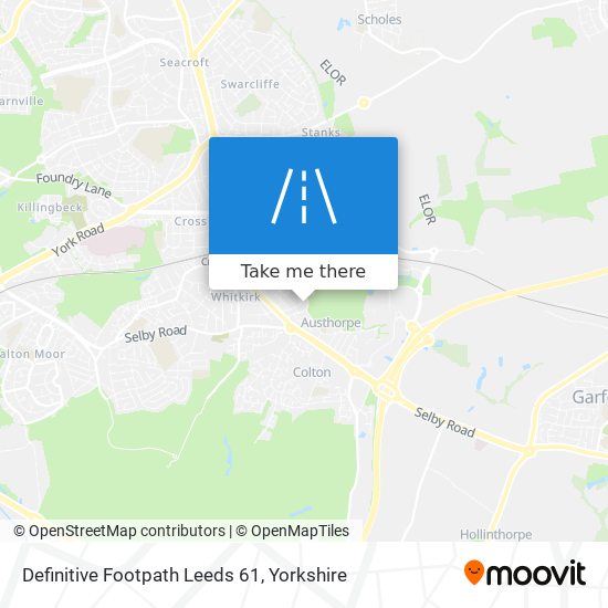 Definitive Footpath Leeds 61 map