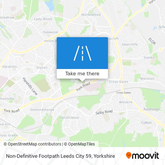 Non-Definitive Footpath Leeds City 59 map