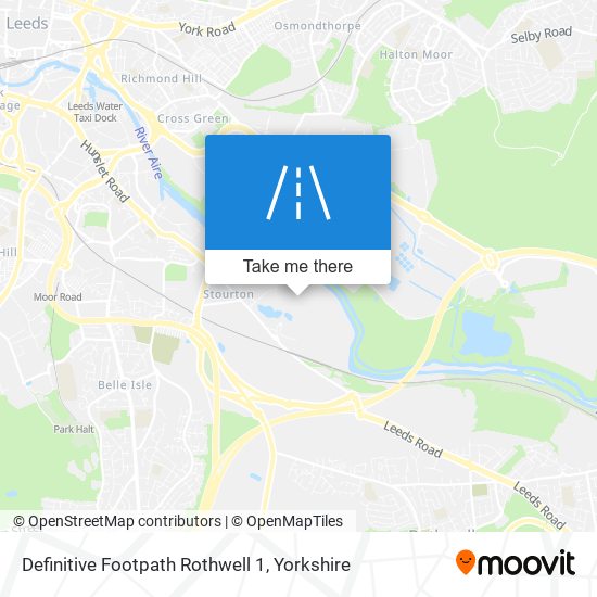 Definitive Footpath Rothwell 1 map