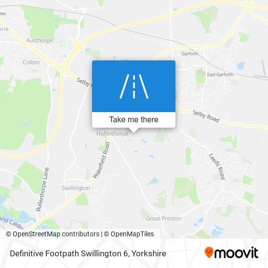 Definitive Footpath Swillington 6 map