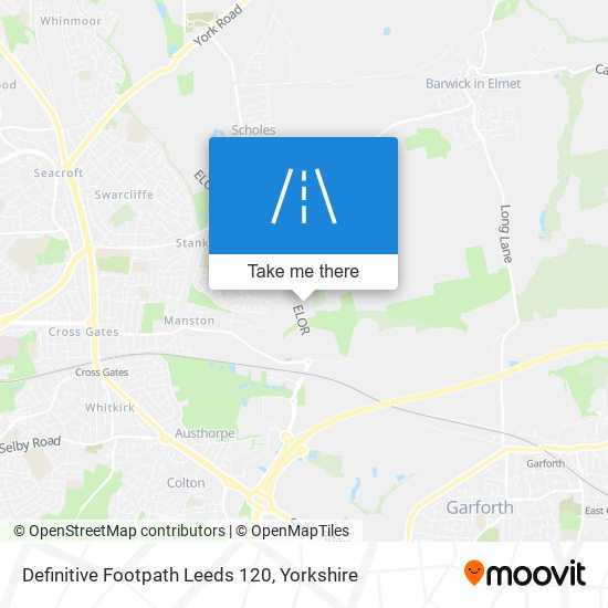 Definitive Footpath Leeds 120 map