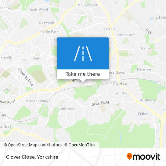 Clover Close map