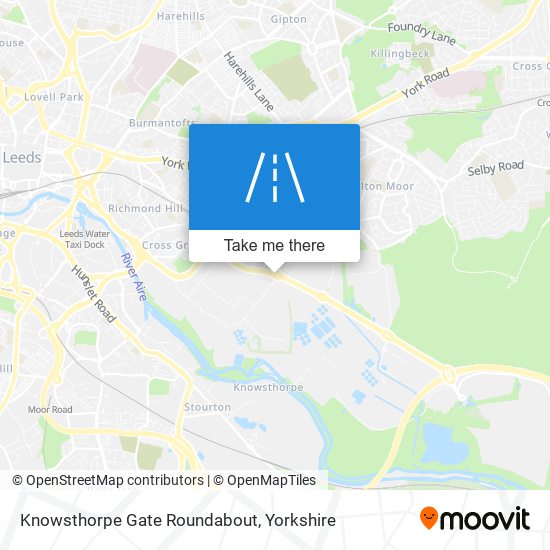 Knowsthorpe Gate Roundabout map