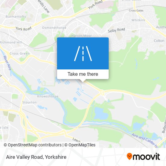 Aire Valley Road map