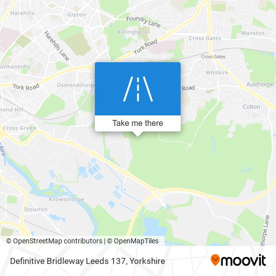 Definitive Bridleway Leeds 137 map