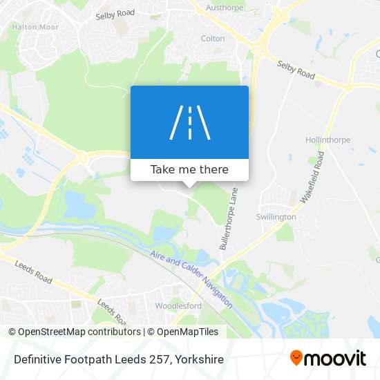 Definitive Footpath Leeds 257 map