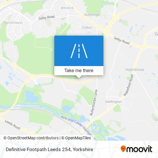Definitive Footpath Leeds 254 map