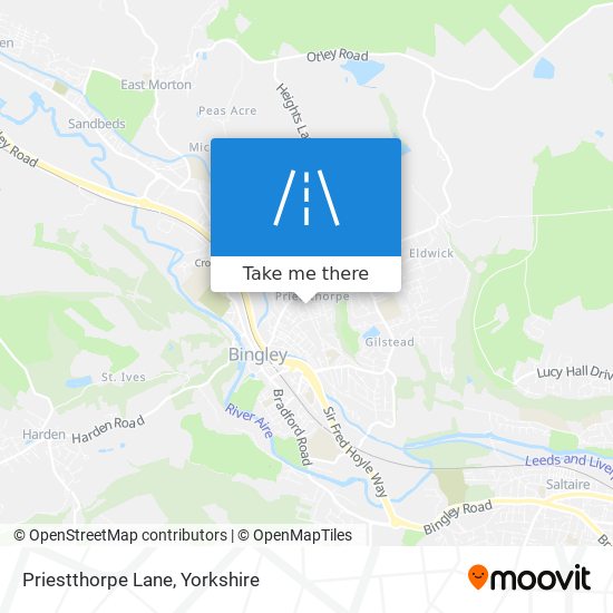 Priestthorpe Lane map