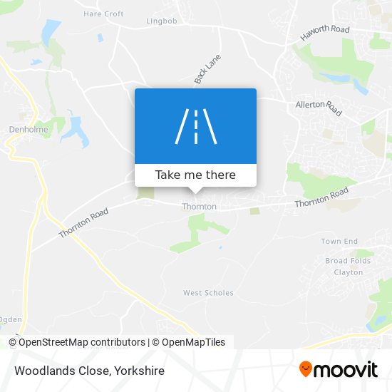 Woodlands Close map