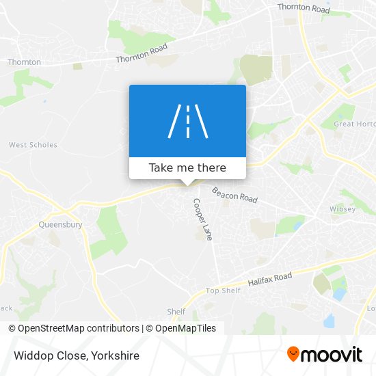 Widdop Close map