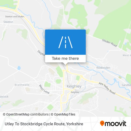Utley To Stockbridge Cycle Route map