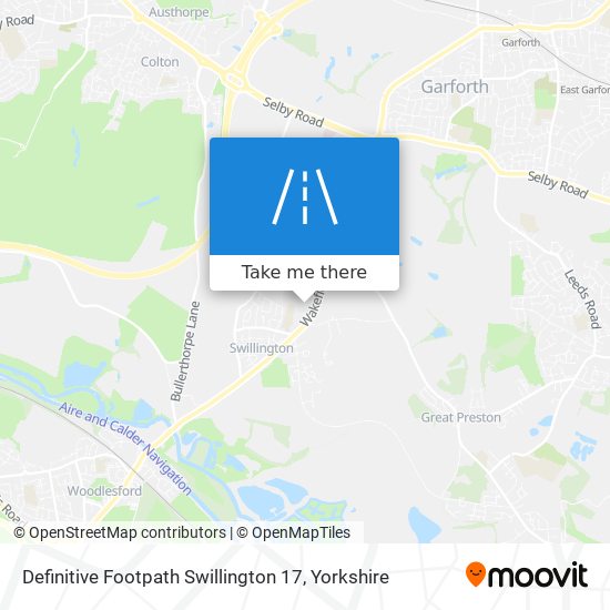 Definitive Footpath Swillington 17 map