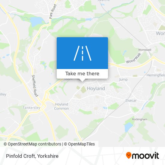 Pinfold Croft map