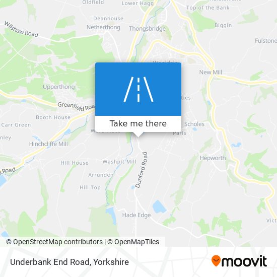 Underbank End Road map
