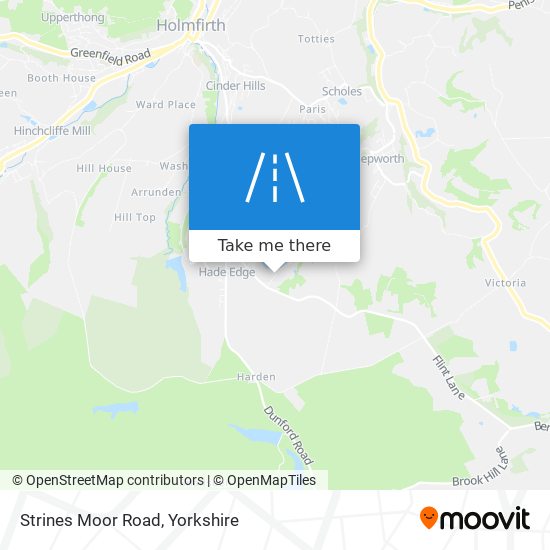 Strines Moor Road map