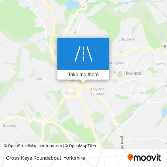 Cross Keys Roundabout map