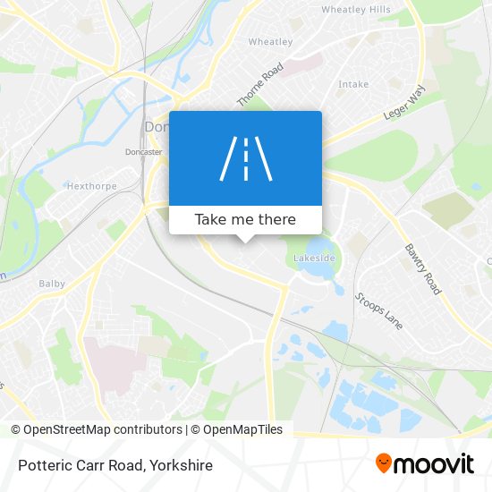 Potteric Carr Road map