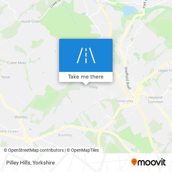 Pilley Hills map