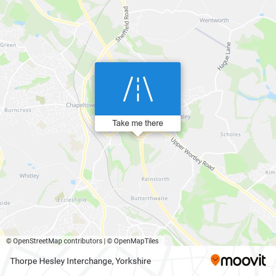 Thorpe Hesley Interchange map