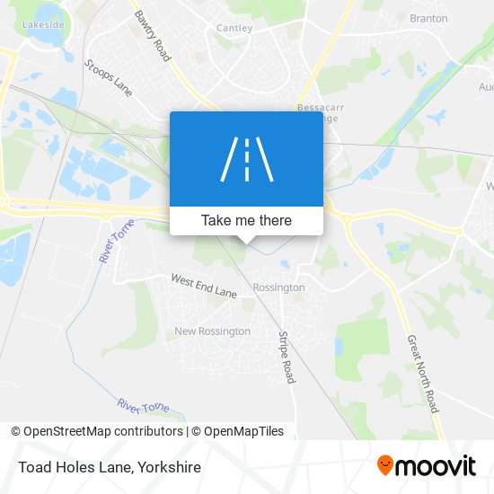 Toad Holes Lane map