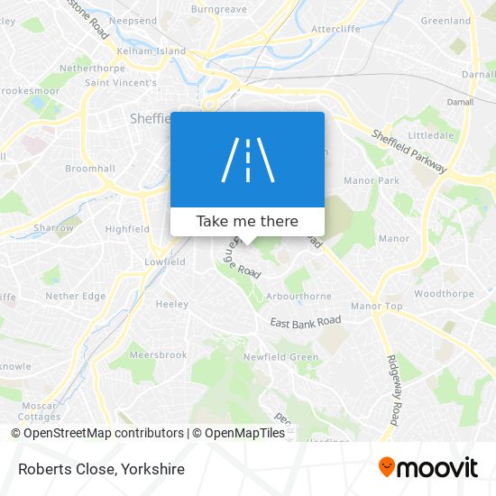 Roberts Close map