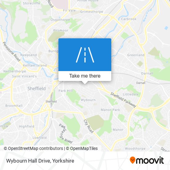 Wybourn Hall Drive map
