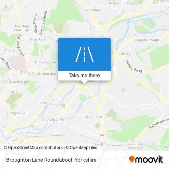 Broughton Lane Roundabout map