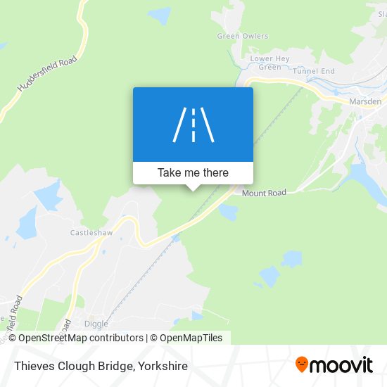Thieves Clough Bridge map