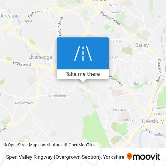 Spen Valley Ringway (Overgrown Section) map