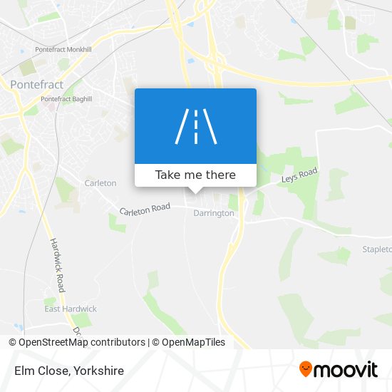 Elm Close map