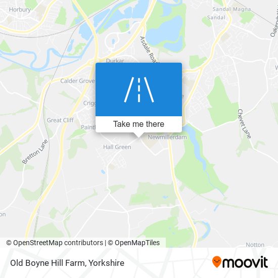 Old Boyne Hill Farm map
